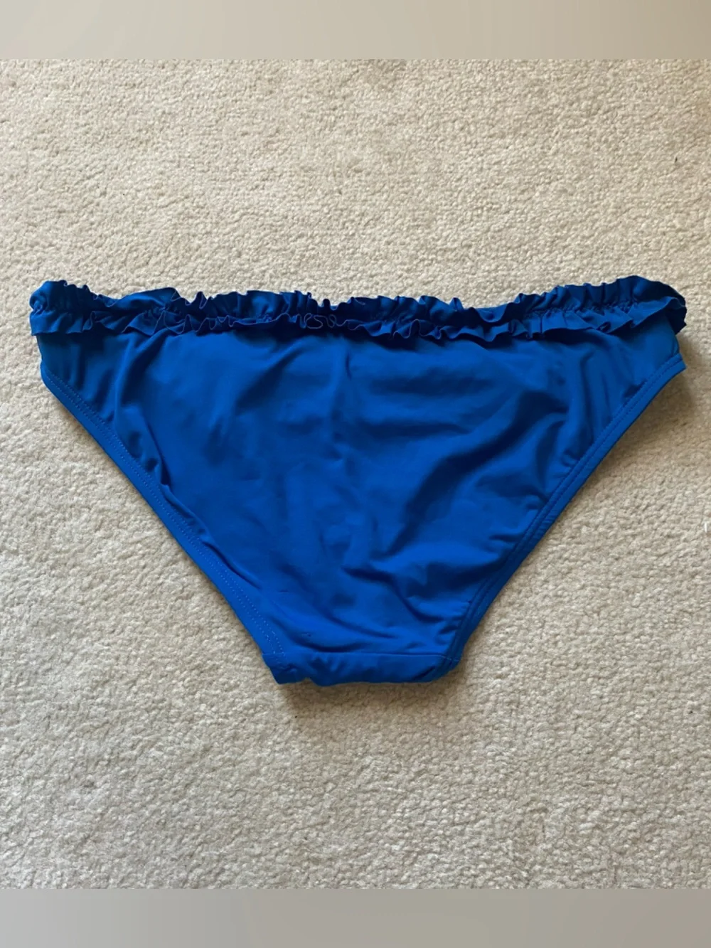 Kate Spade Macaw Blue Cabana Mini Ruffle Classic Bikini Bottoms Size Small